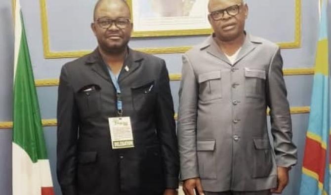 Genie Kande et l'ambassadeur RDC au Burundi